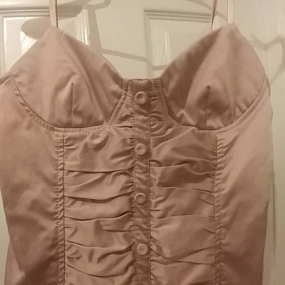 Zara Tops Salezara Blushrose Gold Pink Bustier Top Poshmark